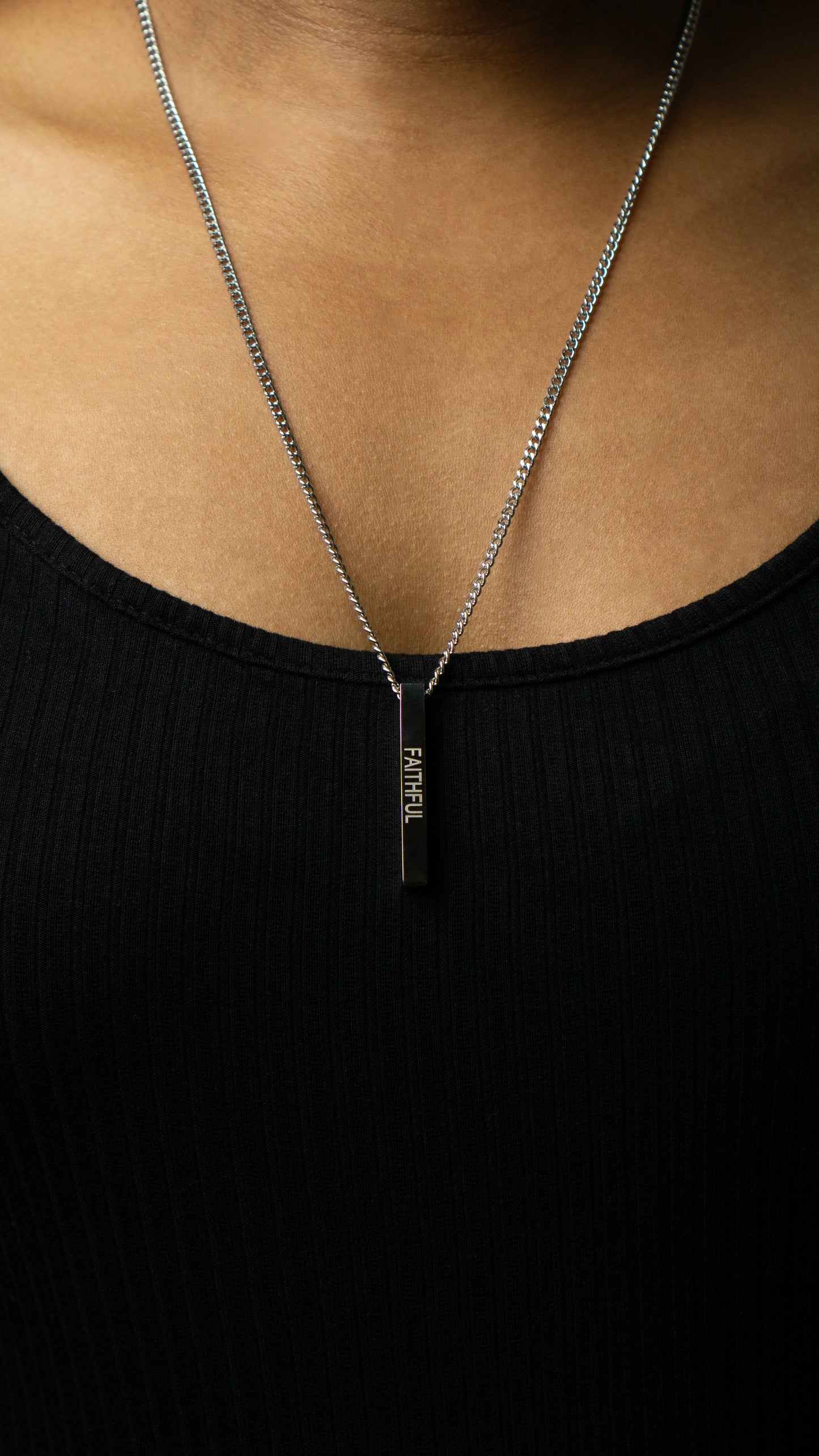 Unisex Christian Silver Chain