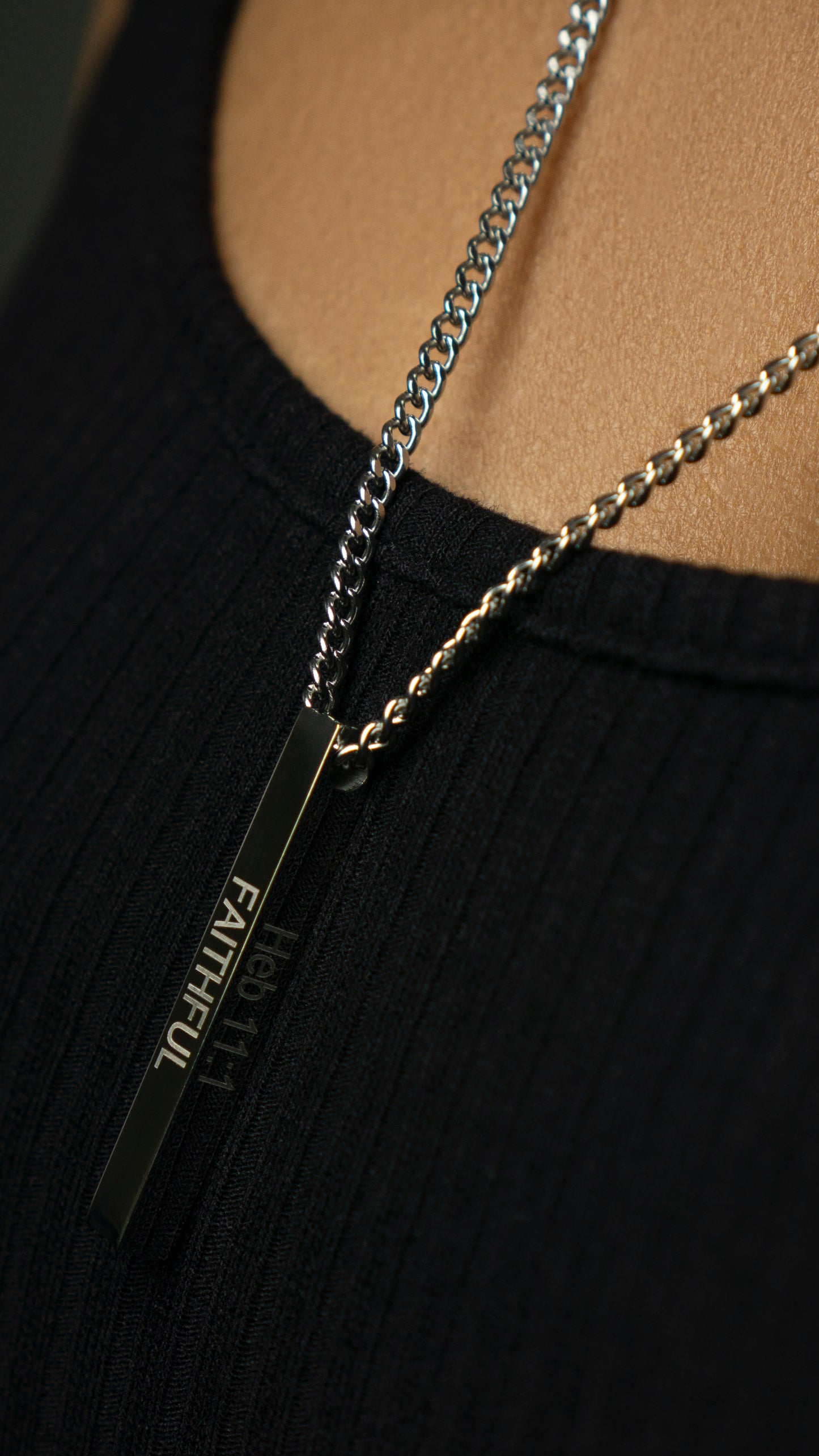 Unisex Christian Silver Chain